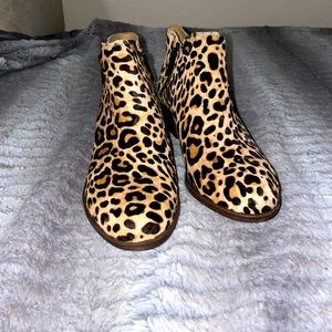 Lucky brand cheetah booties 6.5 like new